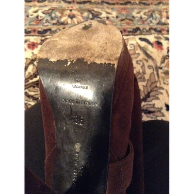 Pre-owned Charles Jourdan Leather Boots In Brown