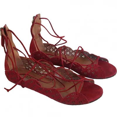 Pre-owned Alaïa Sandal In Red