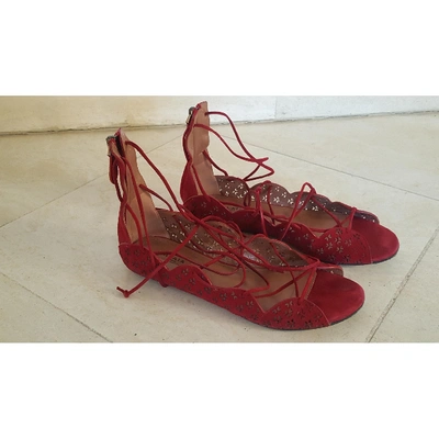 Pre-owned Alaïa Sandal In Red