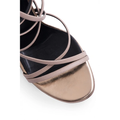 Pre-owned Saint Laurent Leather Sandal In Beige