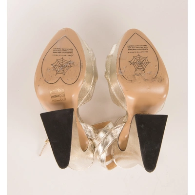 Pre-owned Charlotte Olympia Silver Cloth Sandals