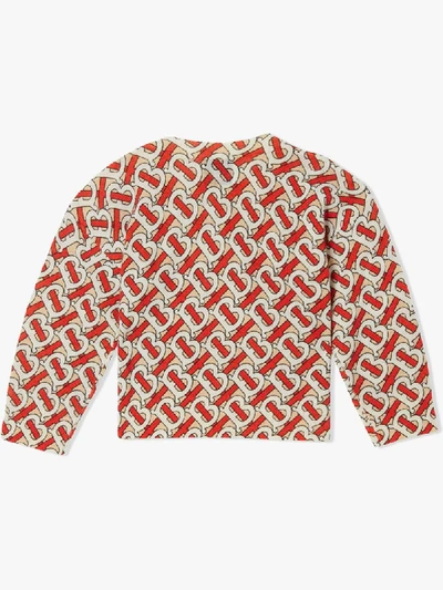 Burberry Monogram Print Jumper In Red