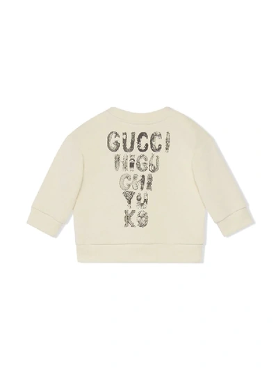 Shop Gucci Yuko Higuchi Print Sweatshirt In White