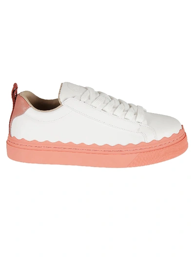 Shop Chloé Classic Platform Sneakers In Smoked Coral