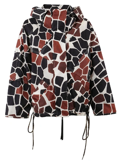 Shop Moncler Genius All-over Print Oversized Jacket In Multicolor