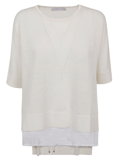 Shop Fabiana Filippi Ribbed Double T-shirt In White