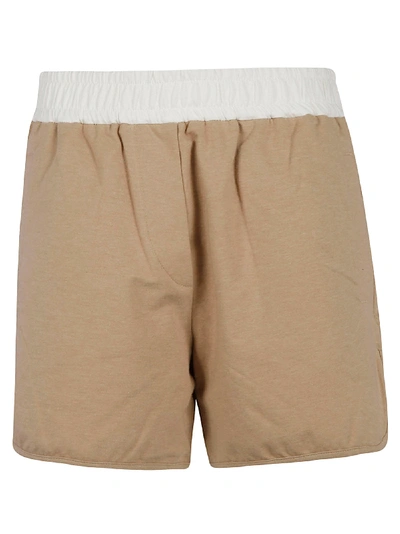 Shop Brunello Cucinelli Ribbed Shorts In Camel