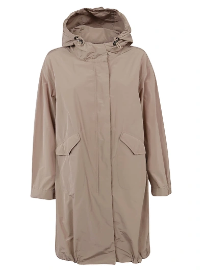 Shop Brunello Cucinelli Hooded Raincoat In Peanut Butter