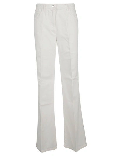 Shop Prada Flared Trousers In White