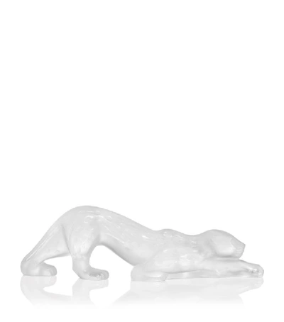 Shop Lalique La Zeila Panther Sculpture In White
