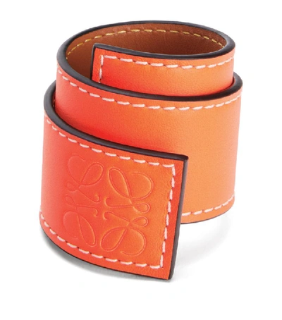 Shop Loewe Leather Snap Bracelet