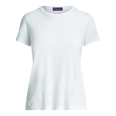 Shop Ralph Lauren Cotton Crewneck T-shirt In Optic White