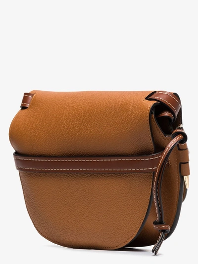 Shop Loewe Brown Gate Small Leather Shoulder Bag