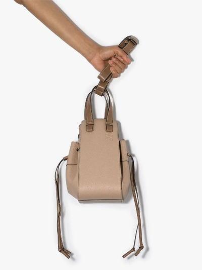 Shop Loewe Light Brown Hammock Drawstring Small Leather Shoulder Bag