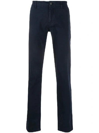 Shop Hugo Boss Slim Fit Chino Trousers In Blue