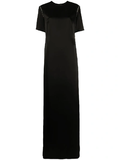 Shop David Koma Crystal-embellished Maxi Dress In Black