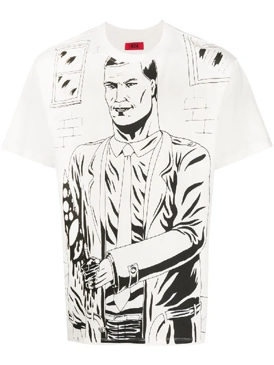 Shop 424 Illustrated T-shirt In White