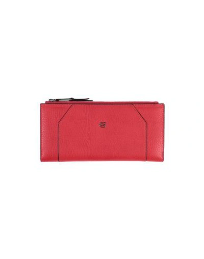 Shop Piquadro Woman Wallet Red Size - Soft Leather