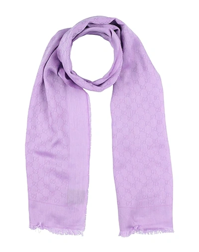 Shop Gucci Scarves In Lilac