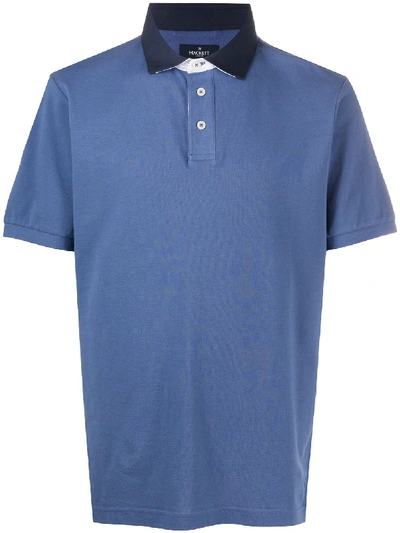 Shop Hackett Classic Polo Shirt In Blue
