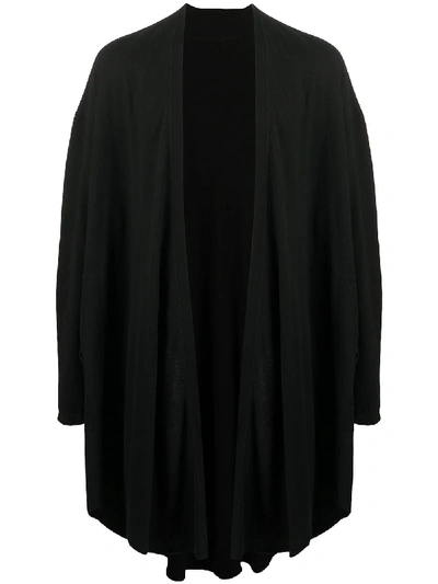 Shop Julius Draped Coat In Black