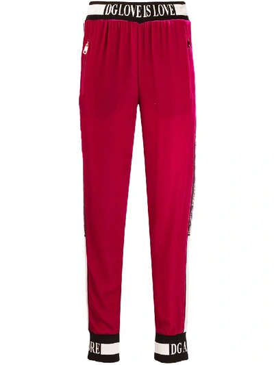 Shop Dolce & Gabbana Love Is Love Track Trousers In Pink