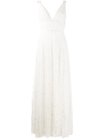 Shop Maria Lucia Hohan Aletta Flared Maxi Dress In White