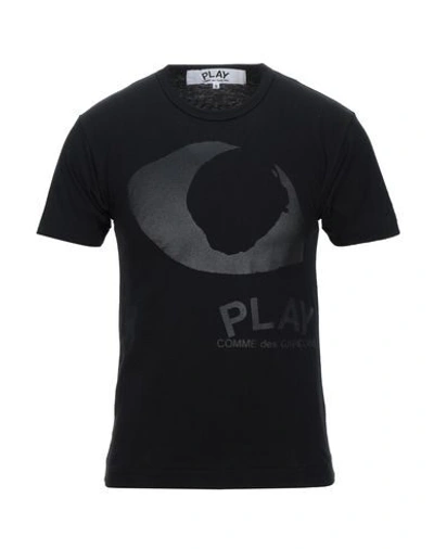 Shop Comme Des Garçons Play Man T-shirt Black Size M Cotton