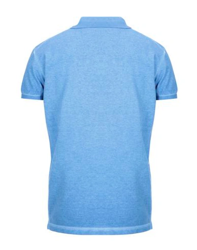 Shop Dsquared2 Polo Shirts In Pastel Blue