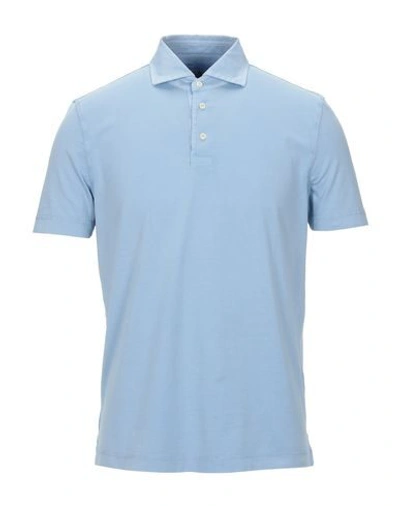 Shop Della Ciana Polo Shirt In Sky Blue