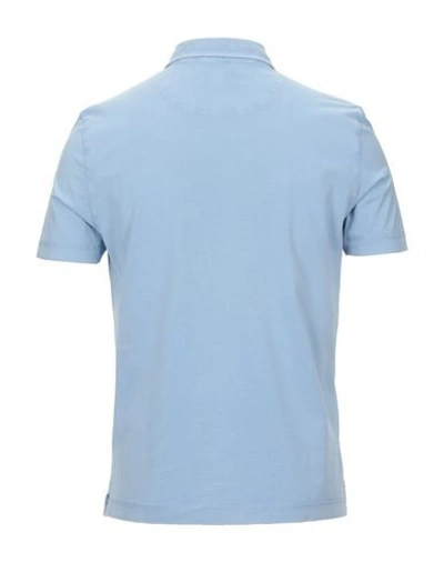 Shop Della Ciana Polo Shirt In Sky Blue
