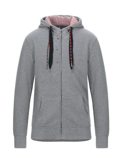 Shop Obvious Basic Hooded Sweatshirt In Grey