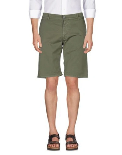 Shop Grey Daniele Alessandrini Shorts & Bermuda In Military Green