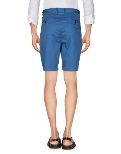Shop Michael Kors Mens Man Shorts & Bermuda Shorts Pastel Blue Size 34 Cotton, Elastane
