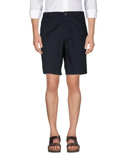 Shop Armani Exchange Man Shorts & Bermuda Shorts Midnight Blue Size 28 Cotton, Elastane