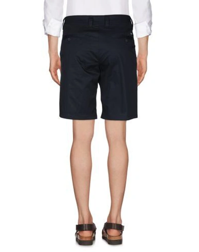 Shop Armani Exchange Man Shorts & Bermuda Shorts Midnight Blue Size 30 Cotton, Elastane