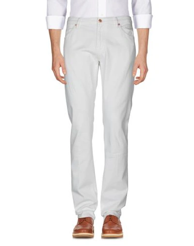 Shop Pt05 Pt Torino Man Pants White Size 36 Cotton, Elastane