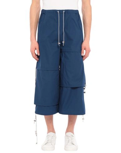 Shop Afterhomework Woman Cropped Pants Midnight Blue Size S Cotton