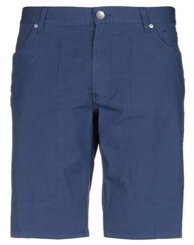 Shop Jeckerson Shorts & Bermuda In Dark Blue
