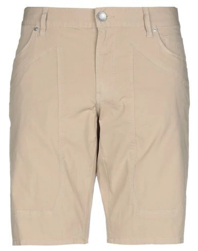 Shop Jeckerson Shorts & Bermuda Shorts In Beige