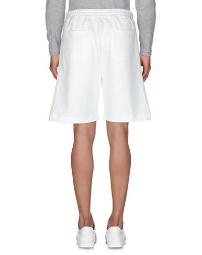 Shop Brian Dales Man Shorts & Bermuda Shorts White Size Xxl Polyester, Cotton