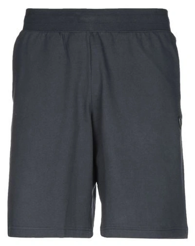 Ea7 Man Shorts & Bermuda Shorts Midnight Blue Size Xs Cotton In Blue
