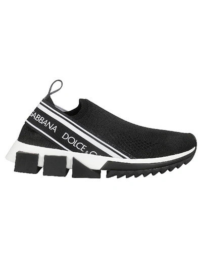 Shop Dolce & Gabbana Atletica Slip-on Sneakers In Black