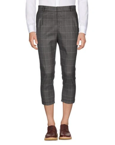 Shop Grey Daniele Alessandrini Man Cropped Pants Khaki Size 30 Polyester, Viscose, Elastane In Beige