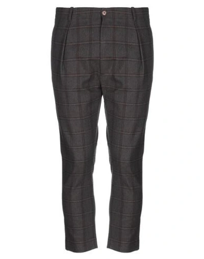 Shop Grey Daniele Alessandrini Man Cropped Pants Khaki Size 30 Cotton, Polyester, Elastane In Beige