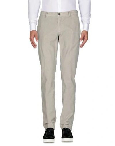 Shop Incotex Man Pants Light Grey Size 30 Cotton, Elastane