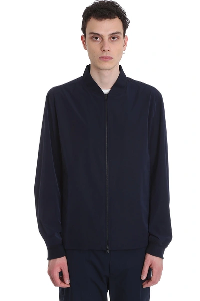 Shop Theory Bomber In Blue Polyester