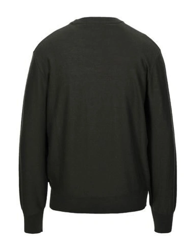 Shop Love Moschino Man Sweater Military Green Size Xxl Acrylic, Wool