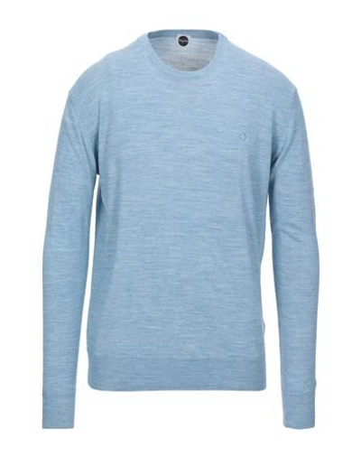 Shop Bagutta Man Sweater Sky Blue Size Xxl Merino Wool, Acrylic