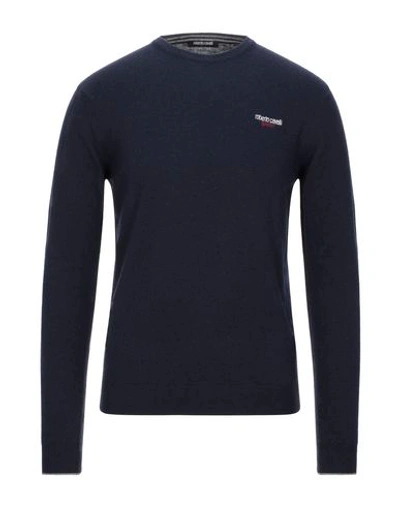 Shop Roberto Cavalli Sport Sweaters In Dark Blue